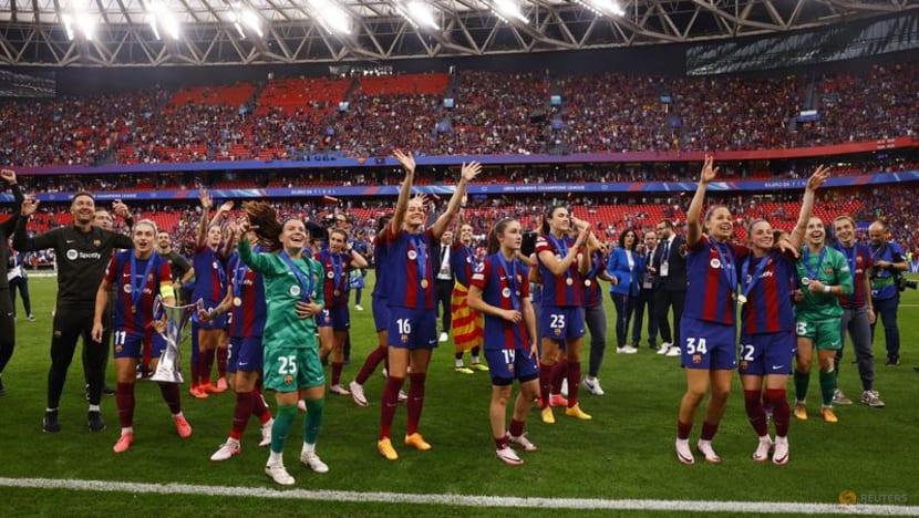 Barcelona beat Lyon 2-0 to win second straight Women's Champions League -  CNA
