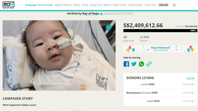 2万余人热心捐助 患罕疾宝宝顺利筹集240万药费