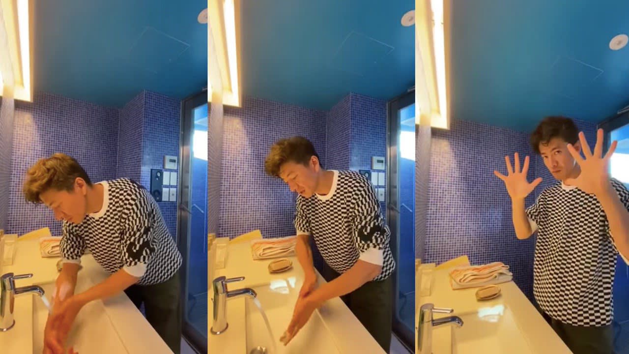 Takuya Kimura Teaches Us The Right Way To Wash Our Hands