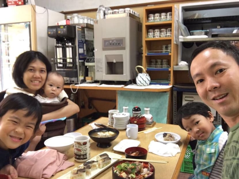 Centre for Fathering CEO, Bryan Tan, with his wife Adriana and their three children. Photo: Bryan Tan