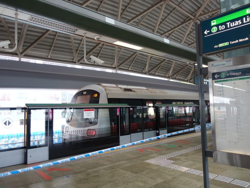 Train services between Joo Koon and Tuas Link stations will be suspended for at least a day on Thursday (Nov 16) so that “assurance checks” can be conducted with signalling system supplier Thales, the Land Transport Authority (LTA) said following a collision between two trains that injured 28 people. Photo: Koh Mui Fong/TODAY