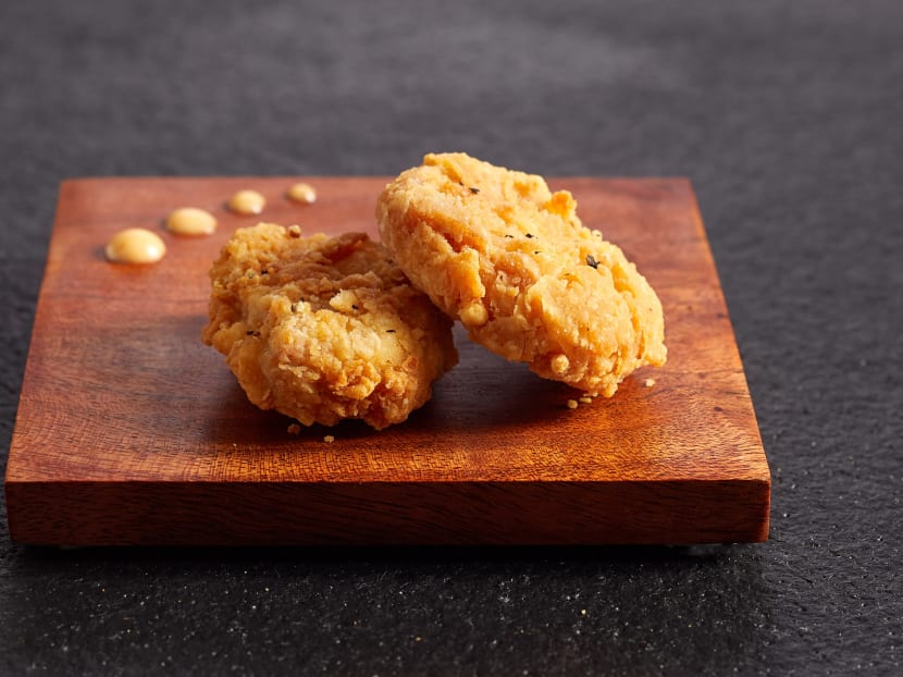 The lab-grown chicken products by American food firm Eat Just will be sold at “a restaurant” here. Details, such as where and when it will be available, will be announced later. The lab-grown chicken products by American food firm Eat Just will be sold at “a restaurant” here. Details, such as where and when it will be available, will be announced later.