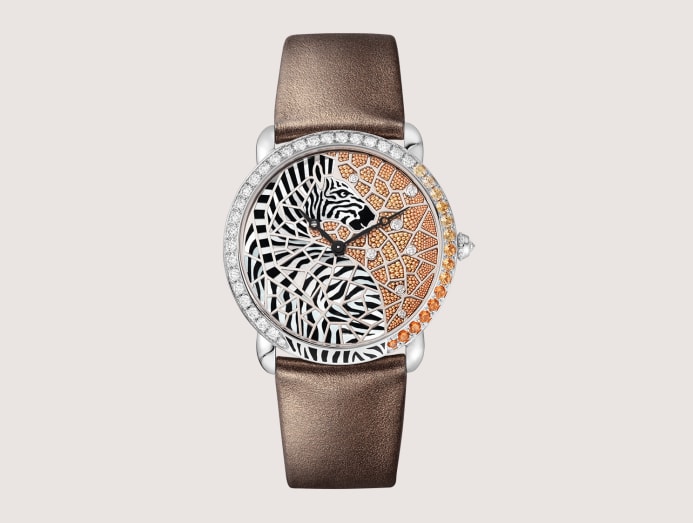 The new Cartier Tank Louis Cartier collection is all about mosaics,  lacquer, and gold