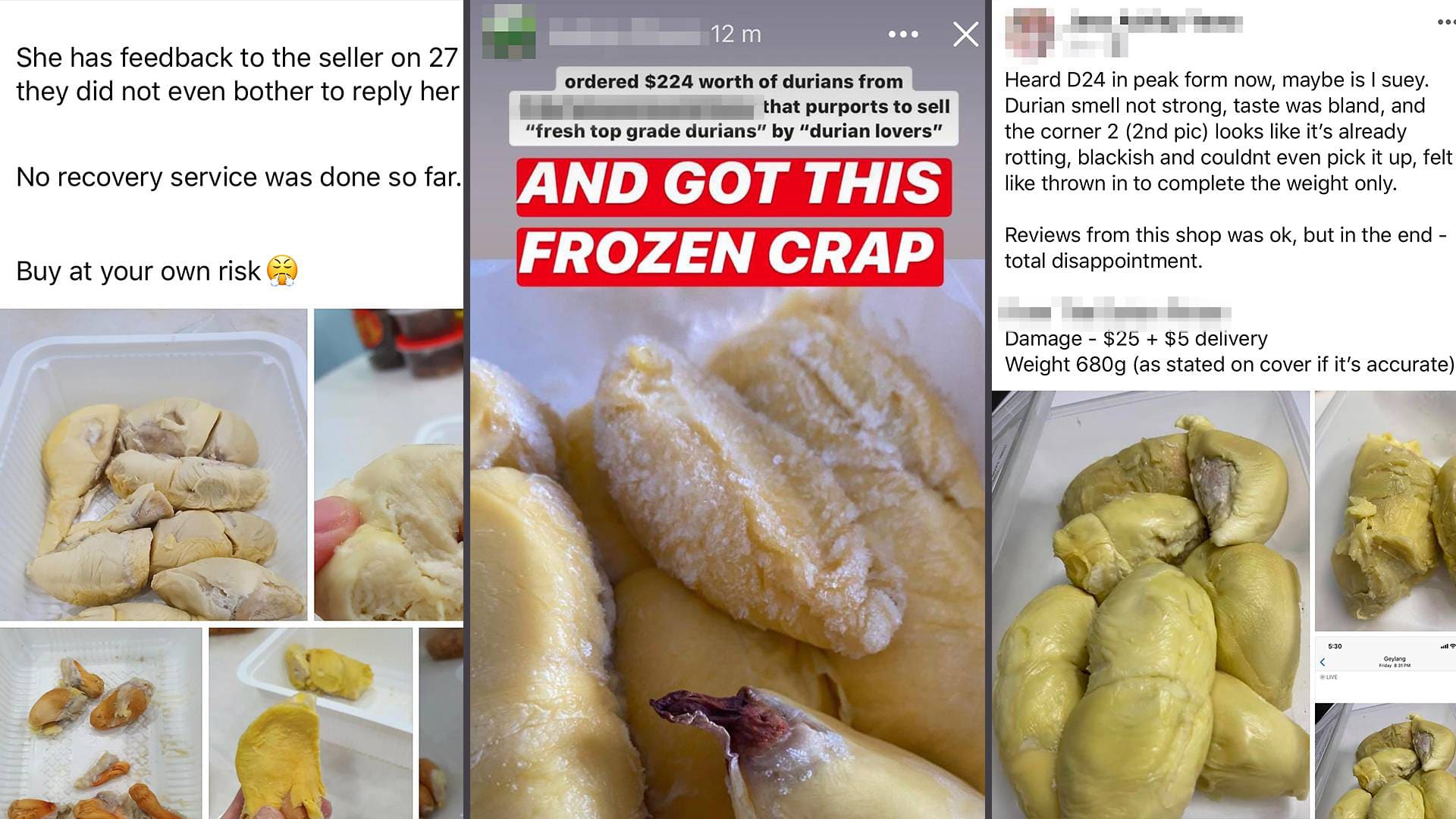 Online Durian Purchases Gone Wrong — Complaints Include “Frozen Crap” Online Durian Purchases Gone Wrong — Complaints Include “Frozen Crap”