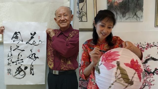 欢庆中秋节　本地书画家线上示范灯笼绘画