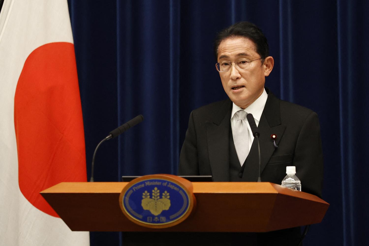 Japan's Prime Minister Fumio Kishida speaks during a press conference at the prime minister's official residence in Tokyo on Aug 10, 2022. Japan's Prime Minister Fumio Kishida speaks during a press conference at the prime minister's official residence in Tokyo on Aug 10, 2022.