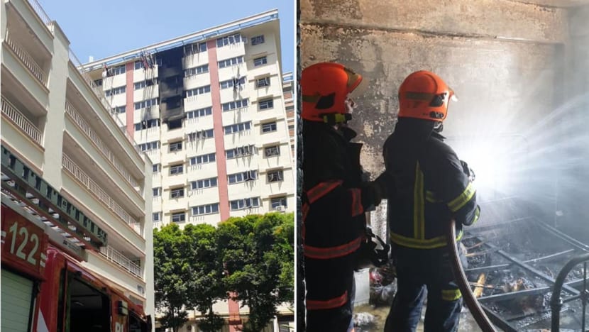 35 evacuated after fire breaks out in Jalan Bukit Merah flat 