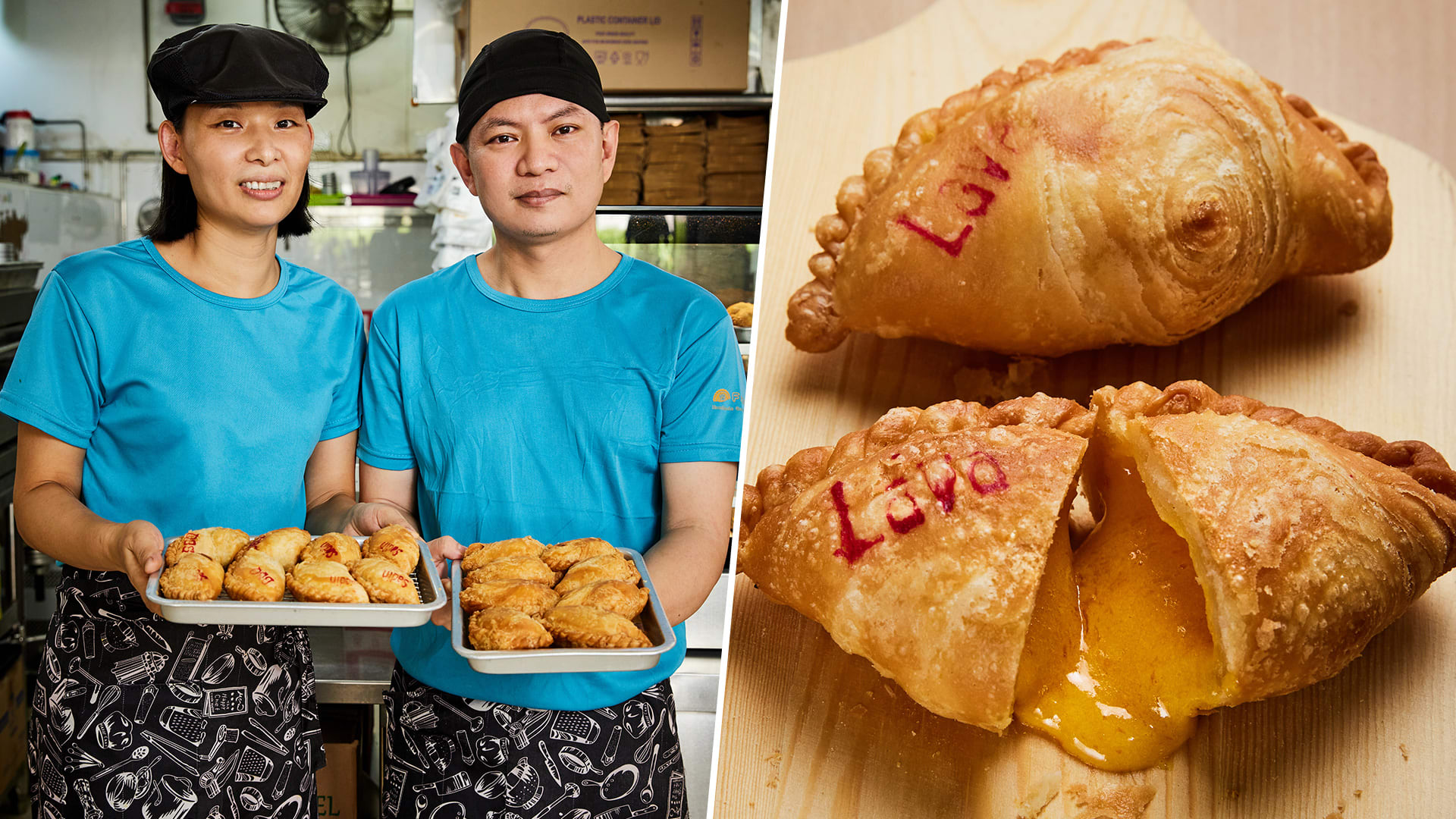 Delish Salted Egg “Lava” & Curry Puffs From $1.40 At Ubi Industrial Estate Hawker Stall