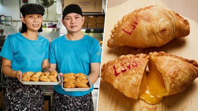 Delish Salted Egg “Lava” & Curry Puffs From $1.40 At Ubi Industrial Estate Hawker Stall