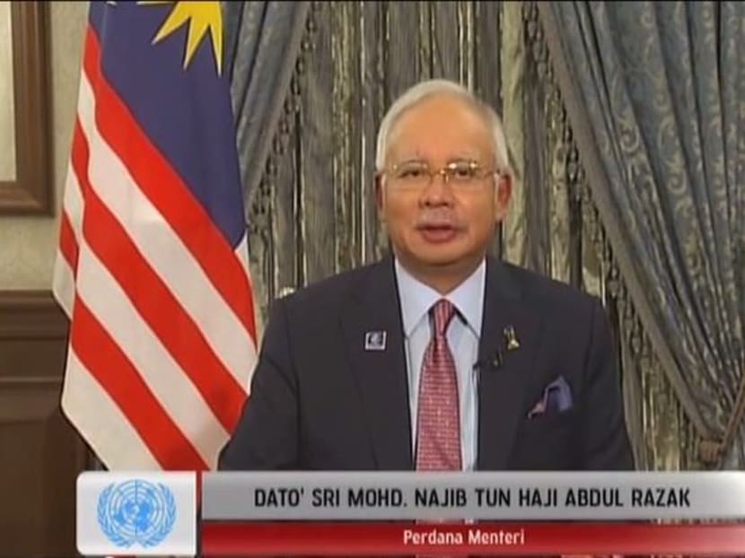Malaysian PM Najib Razak announced that Malaysia has secured a non-permanent position on the UN Security Council. Photo: YouTube