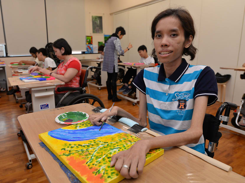 Ms Haslina Supari, 36, was diagnosed with Charcot-Marie-Tooth (CMT) disease in her teenage years. CMT, one of 7,000 known rare diseases in the world, affects an estimated one in 2,500 people in Singapore. Photo: Robin Choo