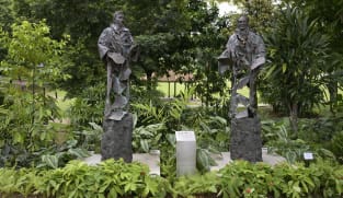 New statues installed at Fort Canning Park to commemorate Singapore's first botanical garden 