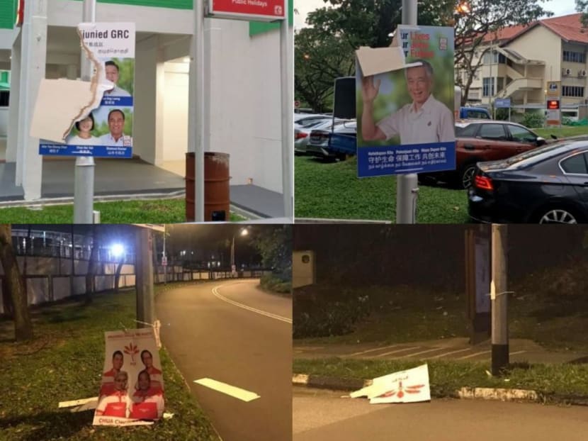 Police investigate 13-year-old boy, 51-year-old man over separate cases of alleged damage to election posters Police investigate 13-year-old boy, 51-year-old man over separate cases of alleged damage to election posters