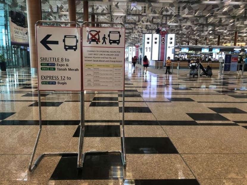 In the absence of train services, shuttle buses will ply between Aljunied and Pasir Ris, and between Expo and Changi Airport Terminal 3. Photo: Louisa Tang/TODAY