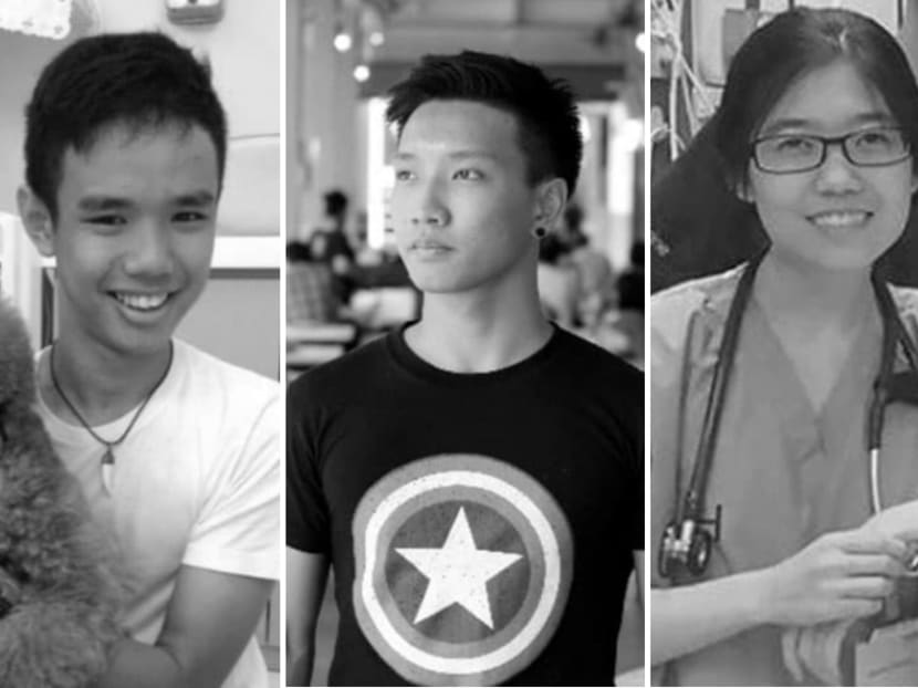 The works of budding film makers (from left) Sean Loo, Thomas Goh, and Alvona Loh have been selected for the Project Lapis Sagu anthology film 'Together Apart' on April 4, 2017. Photo: Project Lapis Sagu