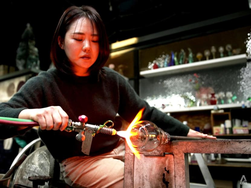 The South Korean artist who upcycles used glass bottles into beautiful works of art