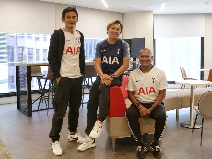 (From L-R) Former Lions Nazri Nasir, Lee Man Hon and Samawira Basri will be travelling to London to watch the Tottenham Hotspur vs Manchester United game.