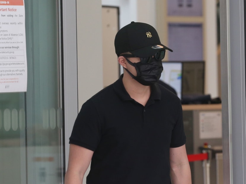Ong Lin Jie, a captain from the Singapore Armed Forces, leaving the State Courts on Nov 22, 2021. Ong Lin Jie, a captain from the Singapore Armed Forces, leaving the State Courts on Nov 22, 2021.