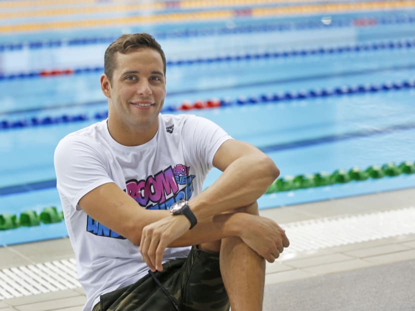 Swimming champ Chad le Clos is regarded as one of the best butterfly swimmers in the world. He is in Singapore this weekend for the Fina/airweave Swimming World Cup. Photo: Raj Nadarajan/TODAY