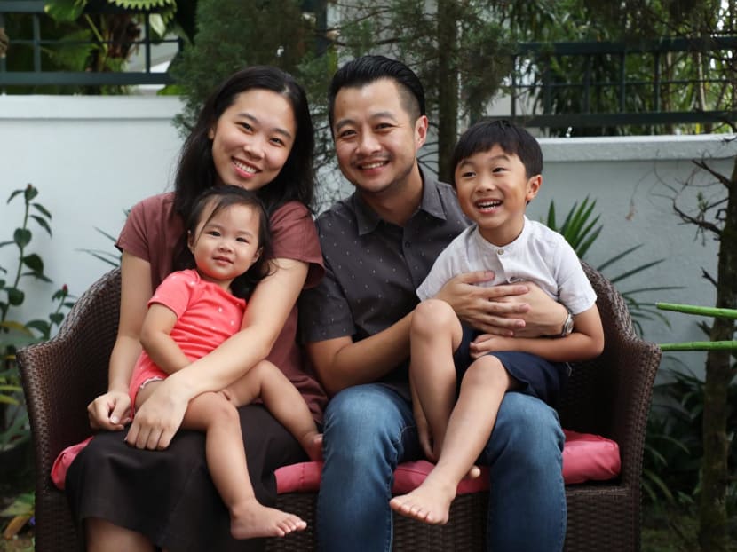Mr Geoffrey Toi with his wife, Amelia Teng and their two children, Christopher Toi and Elizabeth Toi, at their home on Jan 12, 2023. Mr Geoffrey Toi with his wife, Amelia Teng and their two children, Christopher Toi and Elizabeth Toi, at their home on Jan 12, 2023.