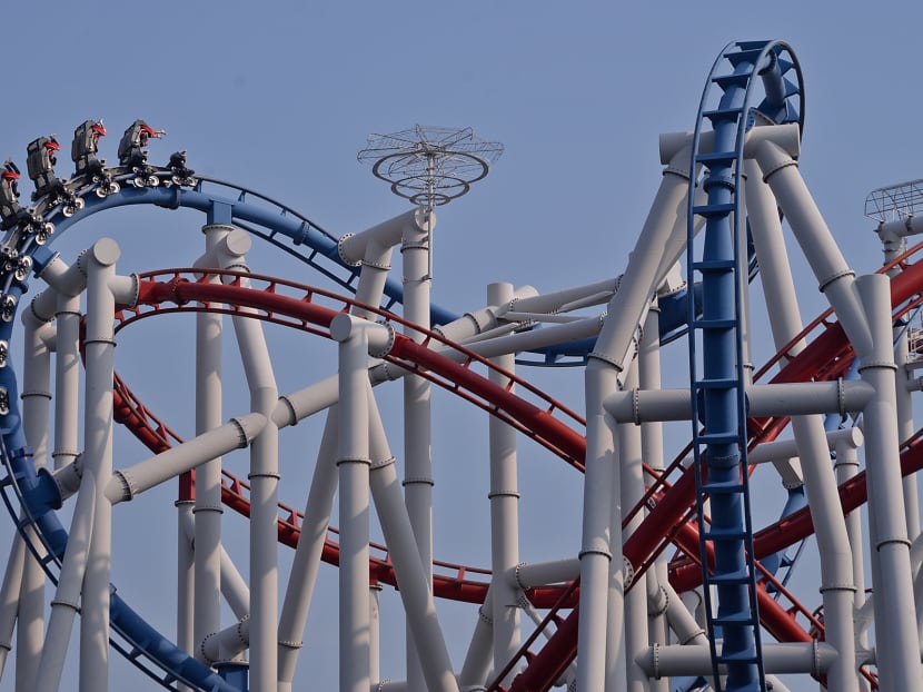 The Battlestar Galactica: Human vs Cylon ride resumed operations because the technical error that stalled the ride on Wednesday did not affect ride safety says BCA. Photo: Robin Choo/TODAY The Battlestar Galactica: Human vs Cylon ride resumed operations because the technical error that stalled the ride on Wednesday did not affect ride safety says BCA. Photo: Robin Choo/TODAY
