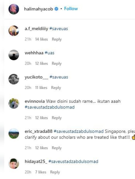 Social media accounts of govt leaders, agencies spammed by supporters of Indonesian preacher denied entry into Singapore Social media accounts of govt leaders, agencies spammed by supporters of Indonesian preacher denied entry into Singapore