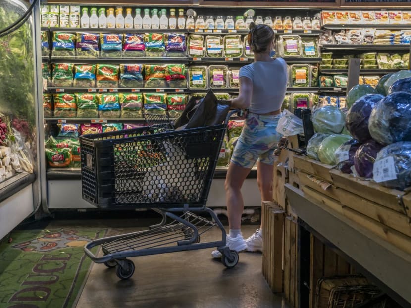 Shopping in a supermarket in New York on Friday, Aug 26, 2022.