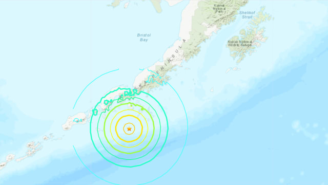 美国阿拉斯加半岛岸外发生7.2级强烈地震