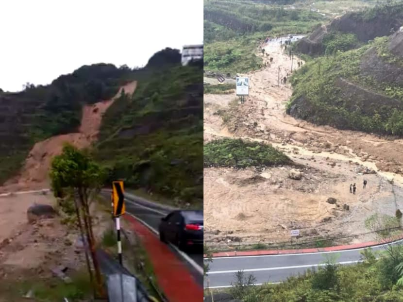 Genting Highlands was struck by a major landslide on Tuesday (Nov 6), blocking off part of a road and leaving hundreds stranded.