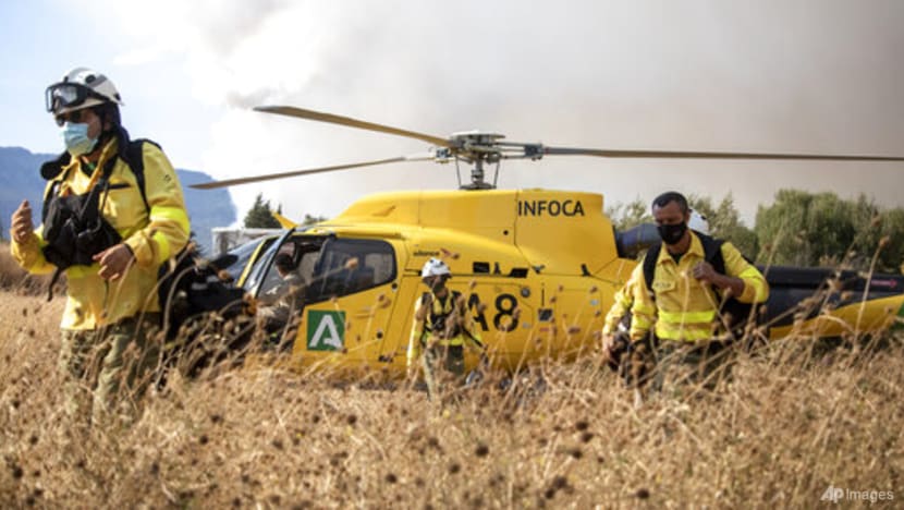 Strong wind complicates fighting wildfire in southeast Spain Strong wind complicates fighting wildfire in southeast Spain