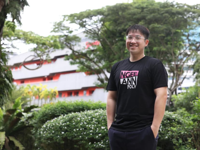 Mr Alvin Ong, photographed at Ngee Ann Polytechnic on July 6, 2023. He applied for Ngee Ann Polytechnic’s Early Admissions Exercise for adult learners. Mr Alvin Ong, photographed at Ngee Ann Polytechnic on July 6, 2023. He applied for Ngee Ann Polytechnic’s Early Admissions Exercise for adult learners.