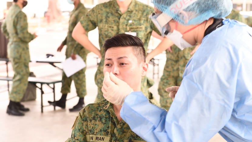 Some NSmen to be swabbed for COVID-19 from October, new methods for mass testing may be used Some NSmen to be swabbed for COVID-19 from October, new methods for mass testing may be used