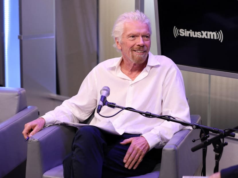 Sir Richard Branson attends SiriusXM's John Fugelsang Special Broadcast Of "Learning With Richard Branson" With Guest David Miliband at SiriusXM Studios on September 25, 2019 in New York City.