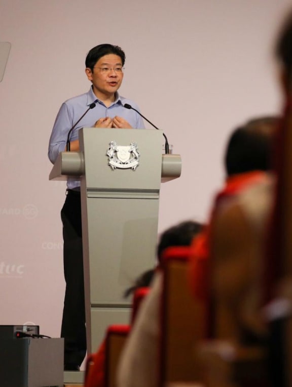 Deputy Prime Minister Lawrence Wong speaking at the launch of a Forward Singapore exercise on June 28, 2022.