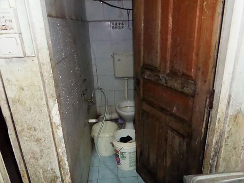 Unsanitary toilet facilities at one of the houses that construction firm Genocean Enterprises illegally converted into a dormitory.