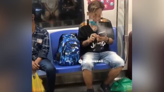 男子地铁脱口罩吸电子烟 SMRT报警处理