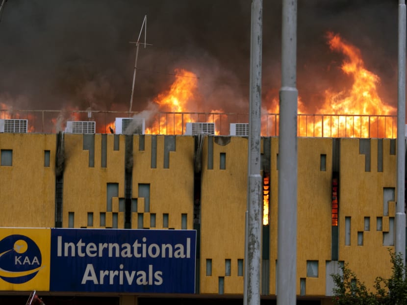 Big fire, slow response: Kenya airport hall gutted