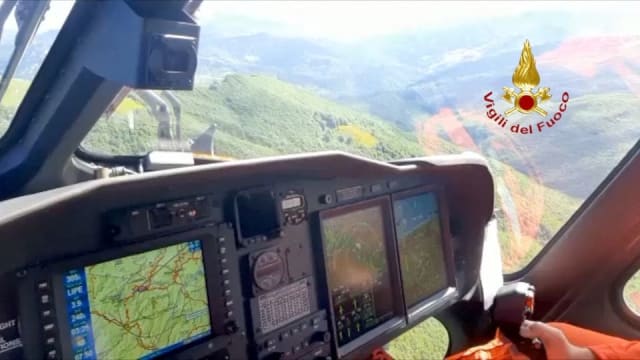 意大利直升机失联两天后被发现坠毁 七人罹难