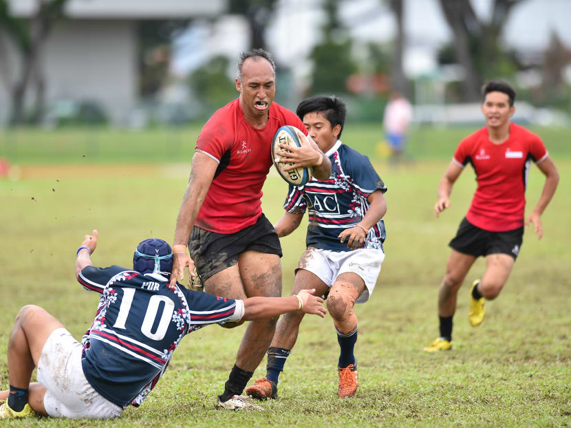 Singapore national sevens captain Daniel Marc Chow in action at last year's SEA 7s. Photo: Rugby Singapore