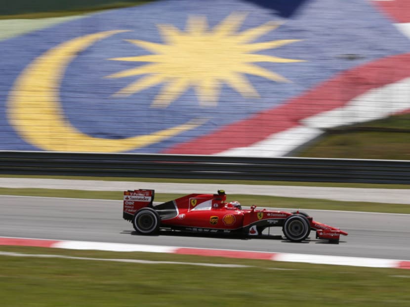 Ferrari’s Kimi Raikkonen in action during practice at the Malaysian Grand Prix. Malaysia is not the only venue grappling with low crowd numbers. Photo: Reuters