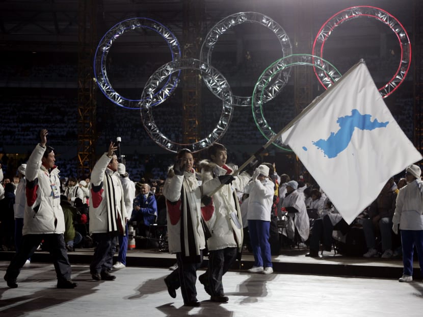 The teams of North and South Korea march into the stadium during the opening ceremony at the Torino 2006 Winter Olympic Games in Turin, Italy. Reuters file photo