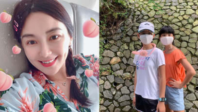 Florence Tan Went Hiking With Her 12-Year-Old Twin Daughters, Who Both Look So Grown Up Now