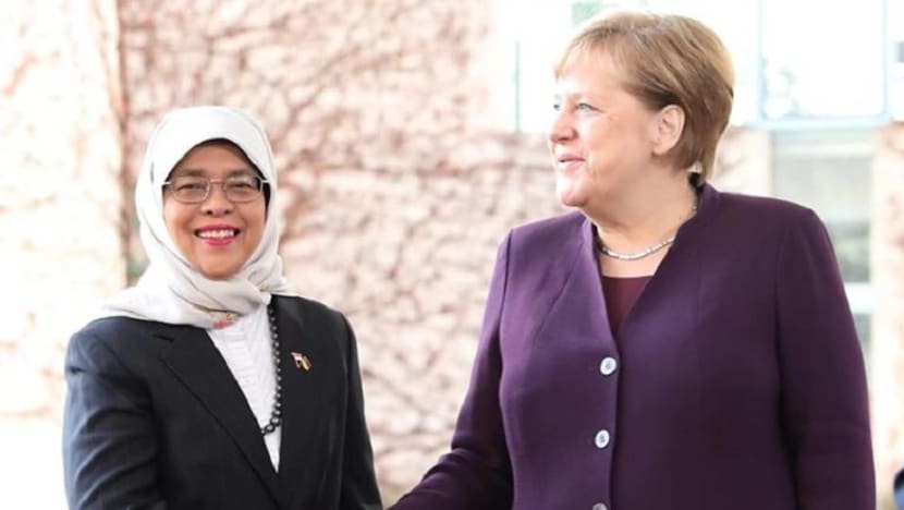 President Halimah meets Chancellor Merkel during state visit to Germany