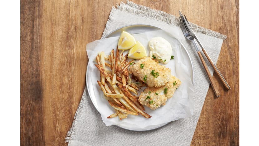 Oven-Baked Parmesan Fish & Chips