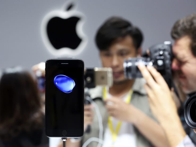 The iPhone 7 is shown on display during an Apple media event in San Francisco, California, U.S. September 7, 2016.  Photo: Reuters