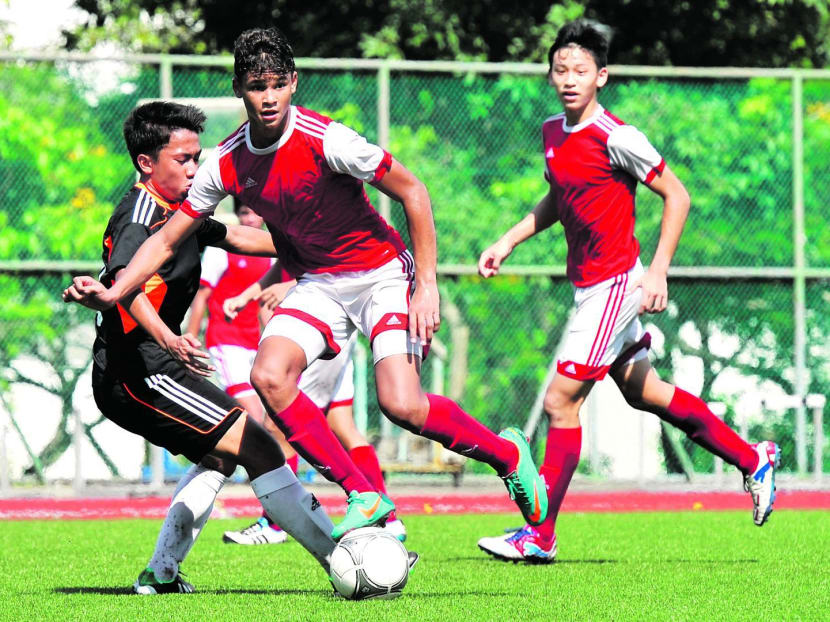 Irfan Fandi Ahmad (centre). Photo: Singapore Sports School