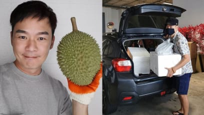 Thomas Ong Eats, Sells And Delivers Durians For His New Business Venture; Donates Part Of His Earnings To Charity