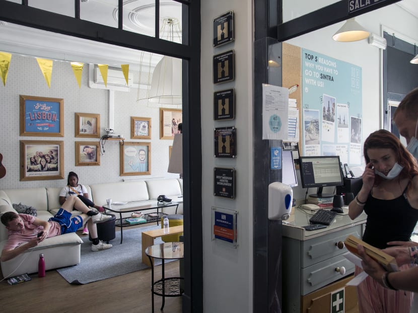Inside the Goodmorning Solo Traveller Hostel in Lisbon, Portugal on Aug 25, 2021. This summer, prompted by Covid-19 vaccine rollouts, budget travelers began wading back into hostel life — but the challenges are far from over. Inside the Goodmorning Solo Traveller Hostel in Lisbon, Portugal on Aug 25, 2021. This summer, prompted by Covid-19 vaccine rollouts, budget travelers began wading back into hostel life — but the challenges are far from over.