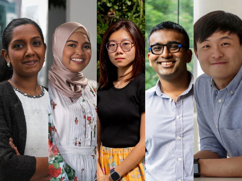 From left: Ms Jayasutha Sumuthiran, Ms Nabillah Jalal, Ms Esther David, Mr Yuvan Mohan and Mr Barry Yuen.