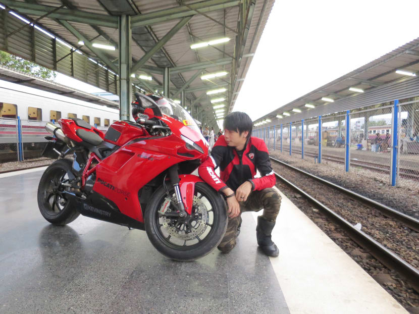 Mr Kevin Liew, who had initially planned to upgrade his five-year-old Ducati 848 to a new Ducati Panigale  this year, will consider cheaper options instead after the new tiered tax system is introduced. Photo: Kevin Liew